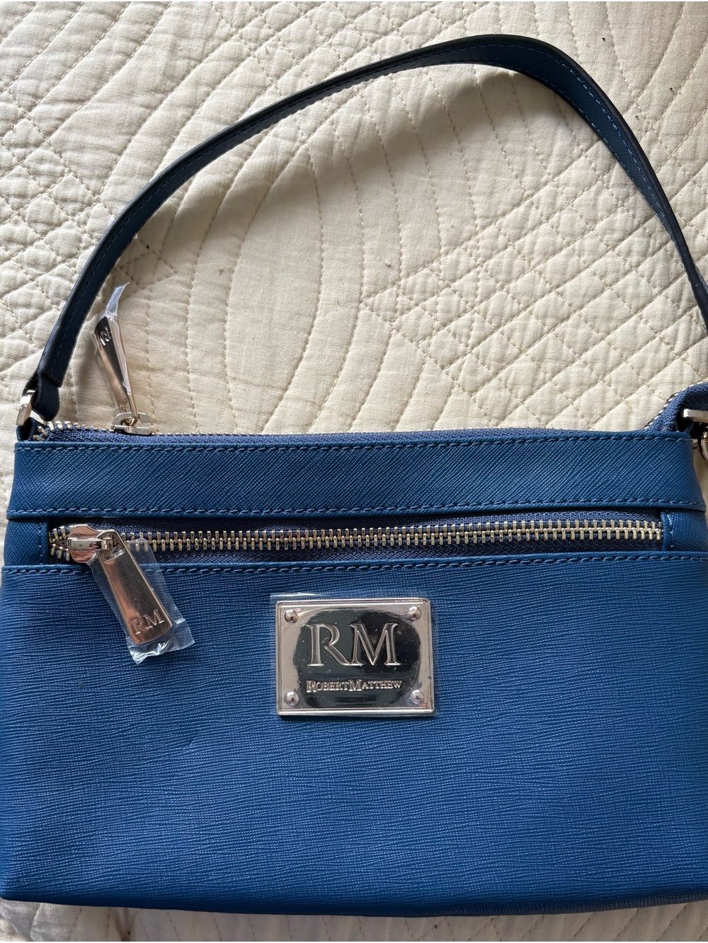 Blue Mini Wristlet Bag
